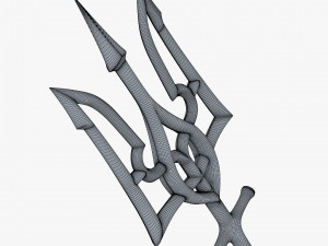 Poseidon Trident of Ukrainian Emblem M 2 Modèle 3D
