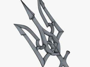 Tridente di Poseidone dell'emblema ucraino M 2 Modello 3D