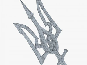 Tridente di Poseidone dell'emblema ucraino M 2 Modello 3D