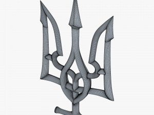 Poseidon Trident of Ukrainian Emblem M 2 Modèle 3D