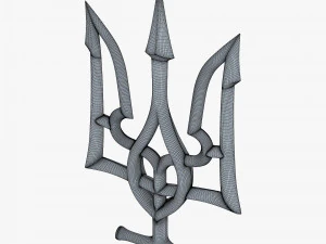 Tridente di Poseidone dell'emblema ucraino M 2 Modello 3D