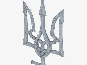 Poseidon Trident of Ukrainian Emblem M 2 Modèle 3D