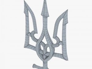 Tridente di Poseidone dell'emblema ucraino M 2 Modello 3D