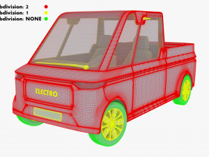 Generic Compact City Pick-Up M 1 3D Model