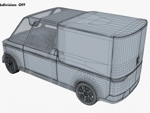 Generic Compact City Cargo Van M 1 3D Model