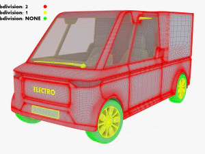 Generic Compact City Cargo Van M 1 3D Model