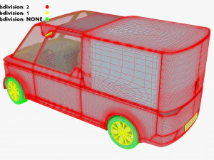 Generic Compact City Cargo Van M 1 3D Model