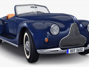 Generic Cabriolet Retro Car M 1 3D Model