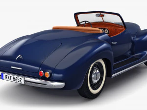 Generic Cabriolet Retro Car M 1 3D Model
