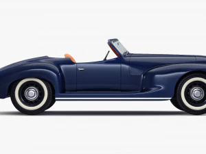 Generic Cabriolet Retro Car M 1 3D Model