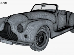Generic Cabriolet Retro Car M 1 3D Model