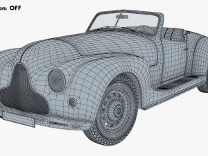 Generic Cabriolet Retro Car M 1 3D Model