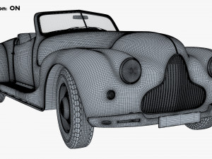 Generic Cabriolet Retro Car M 1 3Dモデル