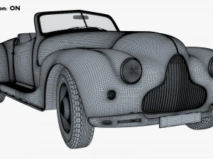 Generic Cabriolet Retro Car M 1 3D Model