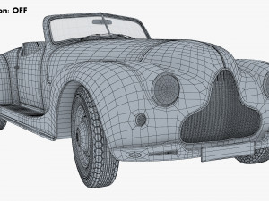 Generic Cabriolet Retro Car M 1 3Dモデル