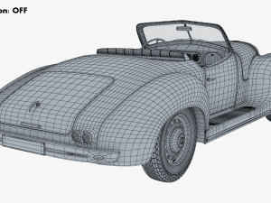 Generic Cabriolet Retro Car M 1 3Dモデル