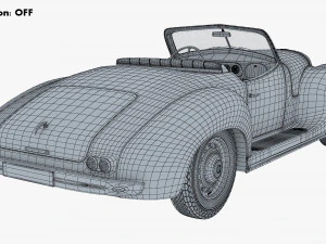 Generic Cabriolet Retro Car M 1 3D Model