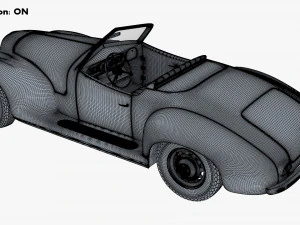 Generic Cabriolet Retro Car M 1 3D Model