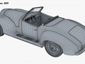 Generic Cabriolet Retro Car M 1 3Dモデル
