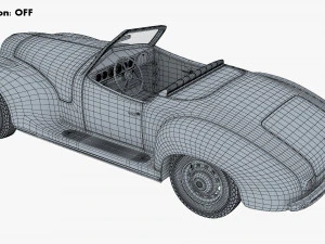 Generic Cabriolet Retro Car M 1 3D Model
