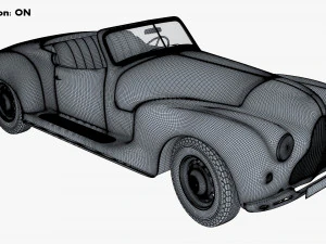 Generic Cabriolet Retro Car M 1 3D Model
