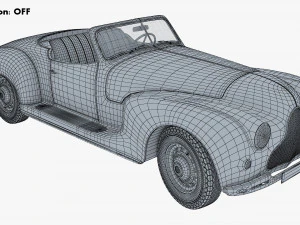 Generic Cabriolet Retro Car M 1 3D Model
