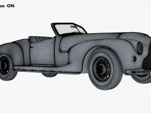 Generic Cabriolet Retro Car M 1 3Dモデル