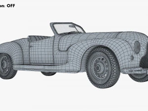 Generic Cabriolet Retro Car M 1 3D Model