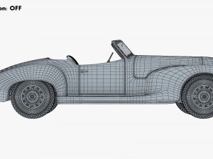 Generic Cabriolet Retro Car M 1 3D Model