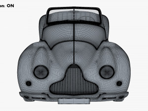 Generic Cabriolet Retro Car M 1 3Dモデル