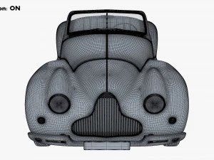 Generic Cabriolet Retro Car M 1 3D Model