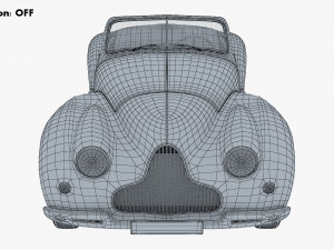 Generic Cabriolet Retro Car M 1 3Dモデル