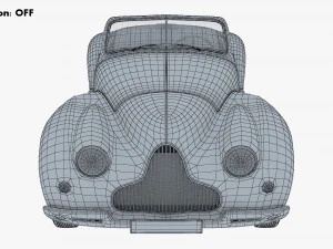 Generic Cabriolet Retro Car M 1 3D Model