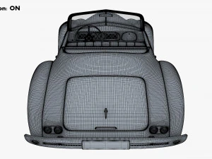 Generic Cabriolet Retro Car M 1 3D Model