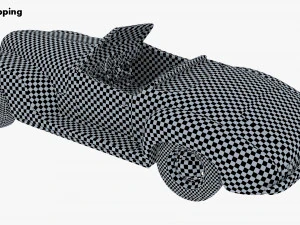 Generic Cabriolet Retro Car M 1 3D Model