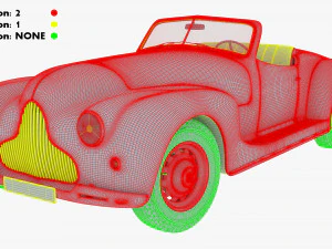 Generic Cabriolet Retro Car M 1 3D Model