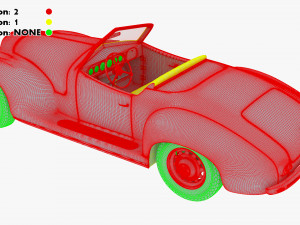 Generic Cabriolet Retro Car M 1 3Dモデル