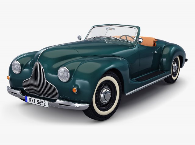 Generic Cabriolet Retro Car M 2 3D Модель .c4d .max .obj .3ds .fbx .stl .blend 