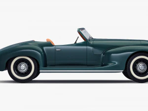 Generic Cabriolet Retro Car M 2 3D Model