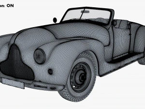 Generic Cabriolet Retro Car M 2 3D Model