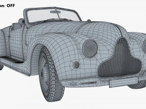 Generic Cabriolet Retro Car M 2 3D Model