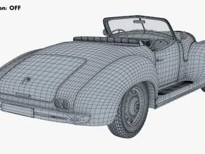 Generic Cabriolet Retro Car M 2 3D Модель