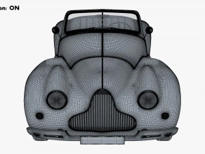 Generic Cabriolet Retro Car M 2 3D Model