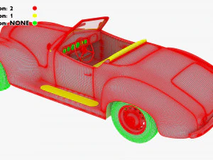 Generic Cabriolet Retro Car M 2 3D Model