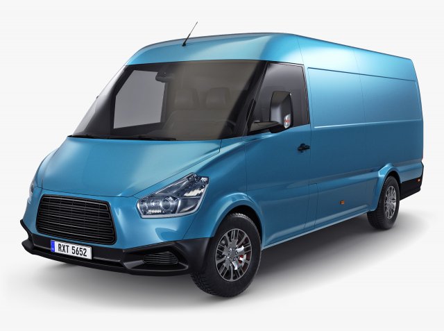 Generic Commercial Cargo Van M 1 3D-Modell .c4d .max .obj .3ds .fbx .stl .blend 