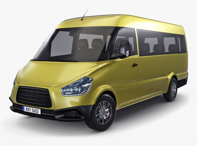 Generic Passenger Van M 1 3D Модель .c4d .max .obj .3ds .fbx .stl .blend 