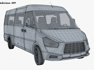 Generic Passenger Van M 1 3D Модель
