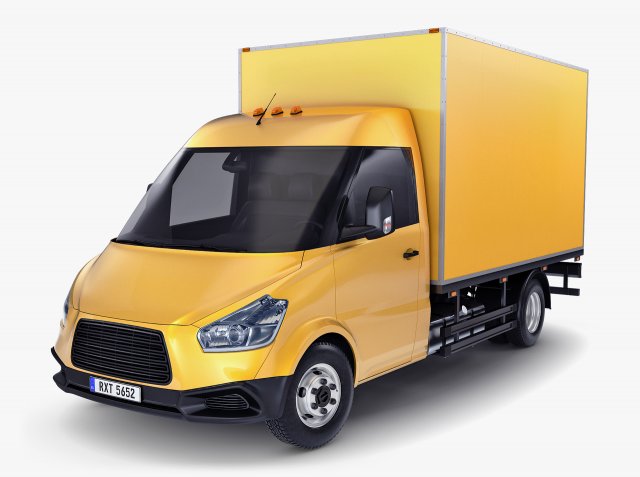 Generic Box Truck M 1 3Dモデル .c4d .max .obj .3ds .fbx .stl .blend 