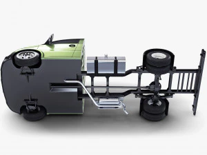 Generic Truck Chassis Frame M 1 3D Model