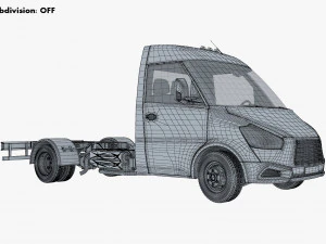 Generic Truck Chassis Frame M 1 3D Model